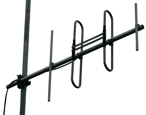 VHF TV 4 element dual-dipole Yagi, aluminium, 174-230 MHz, N-type female, 250W, 6dBd – 1.6m